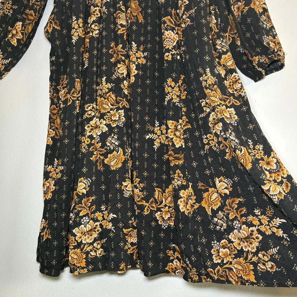 Torrid Floral Smocked V-Neck Boho Midi Dress Chic Romantic Peasant Size 2XL